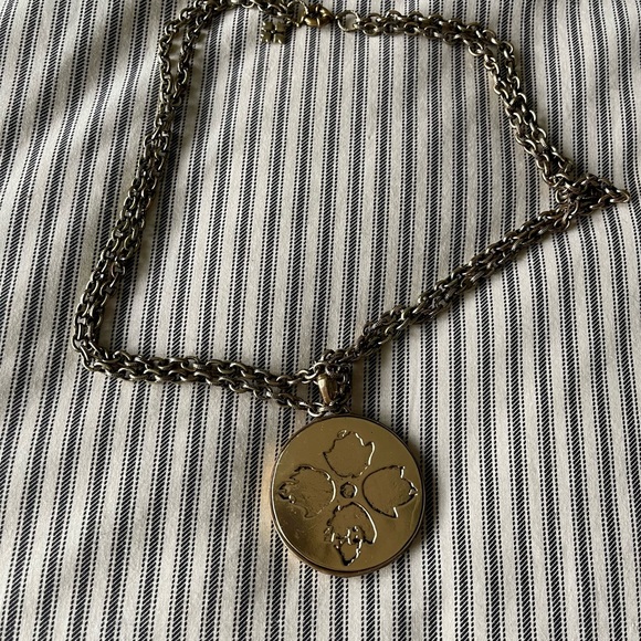 Patricia Nash necklace, leopard print calfskin and antique bronze color - Picture 3 of 3